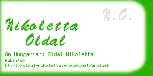 nikoletta oldal business card